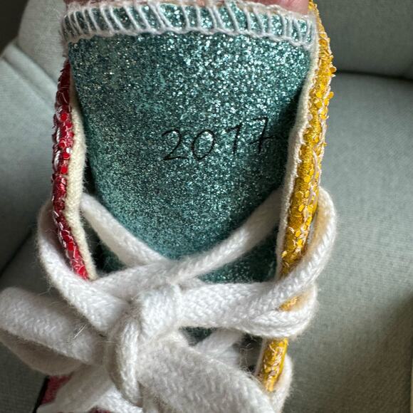 Converse x JW Anderson Chuck 70 Hi Top Glitter Barbosa Cherry M6 W8 - Picture 12 of 15